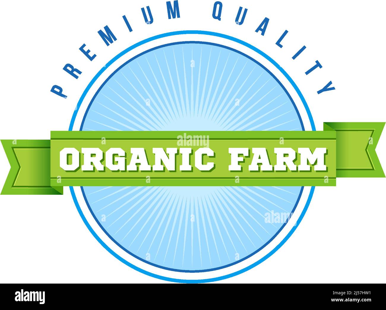 Logo design with words organic farm illustration Stock Vector Image ...