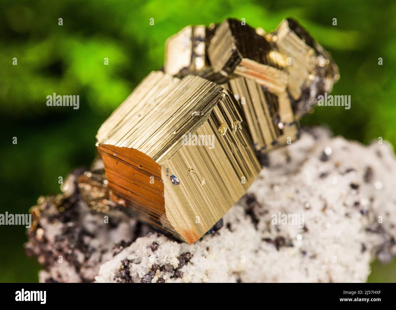 pyrite mineral specimen stone rock geology gem crystal Stock Photo - Alamy