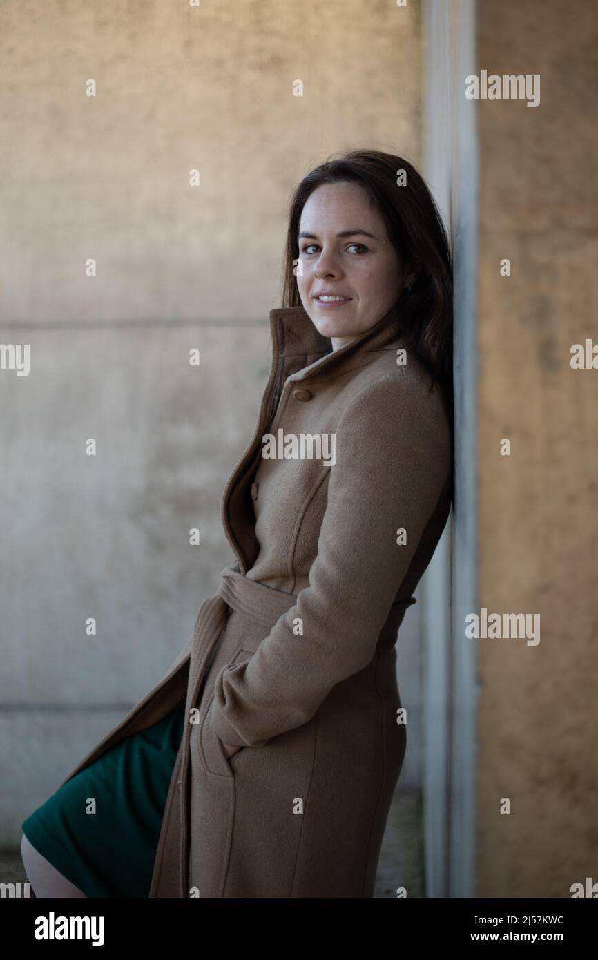 Kate Forbes, Cabinet Secretary for Finance and the Economy, Member of Scottish Parliament for the Scottish National Party  - photographed outside the Scottish Parliament, in Edinburgh, Scotland, 27th January 2022. Stock Photo