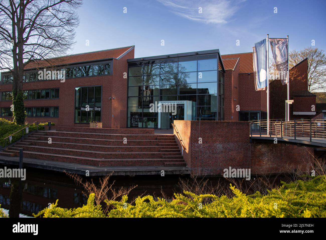 Emden, Germany 17 April 2022, The view of the art gallery in Emden ...