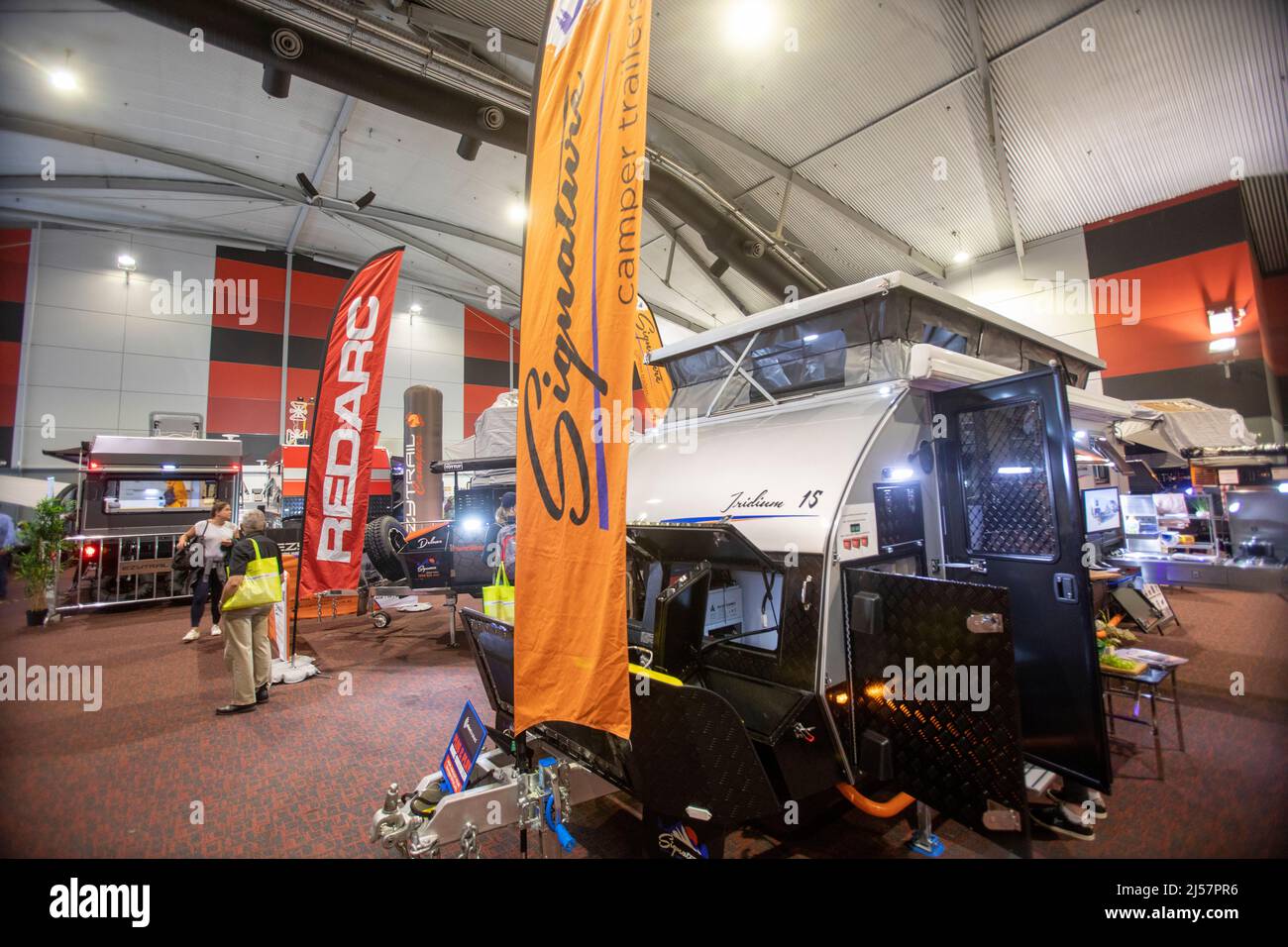 Signature camper trailer hybrid at the sydney caravan and camping show,NSW,Australia Stock Photo