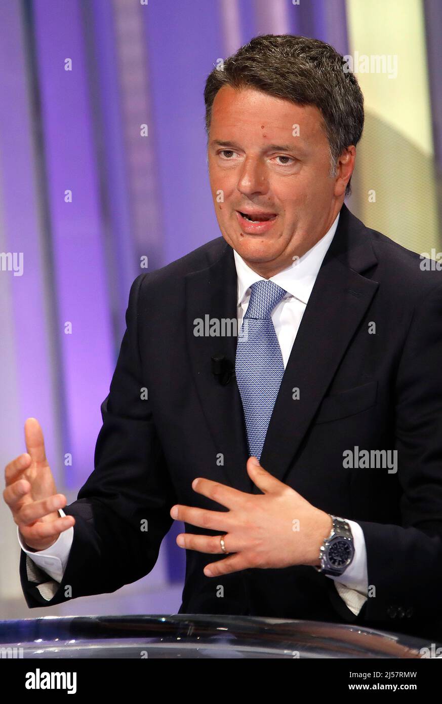 Rome, Italy. 20th Apr, 2022. Rome, Episode of "Porta a porta" broadcast on  Raiuno Pictured: Matteo Renzi Credit: Independent Photo Agency/Alamy Live  News Stock Photo - Alamy