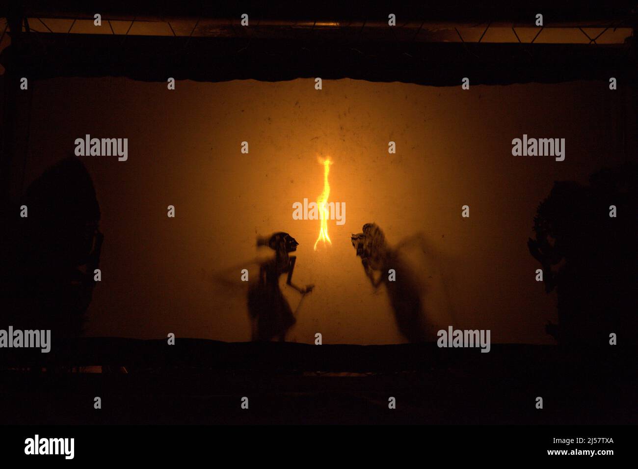 Shadow puppet show at Oka Kartini in Ubud, Gianyar, Bali, Indonesia