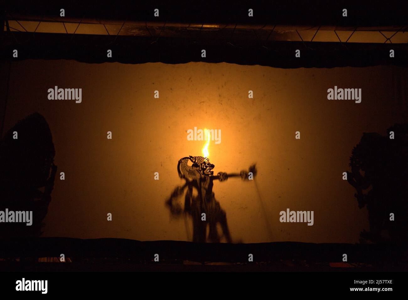 Shadow puppet show at Oka Kartini in Ubud, Gianyar, Bali, Indonesia