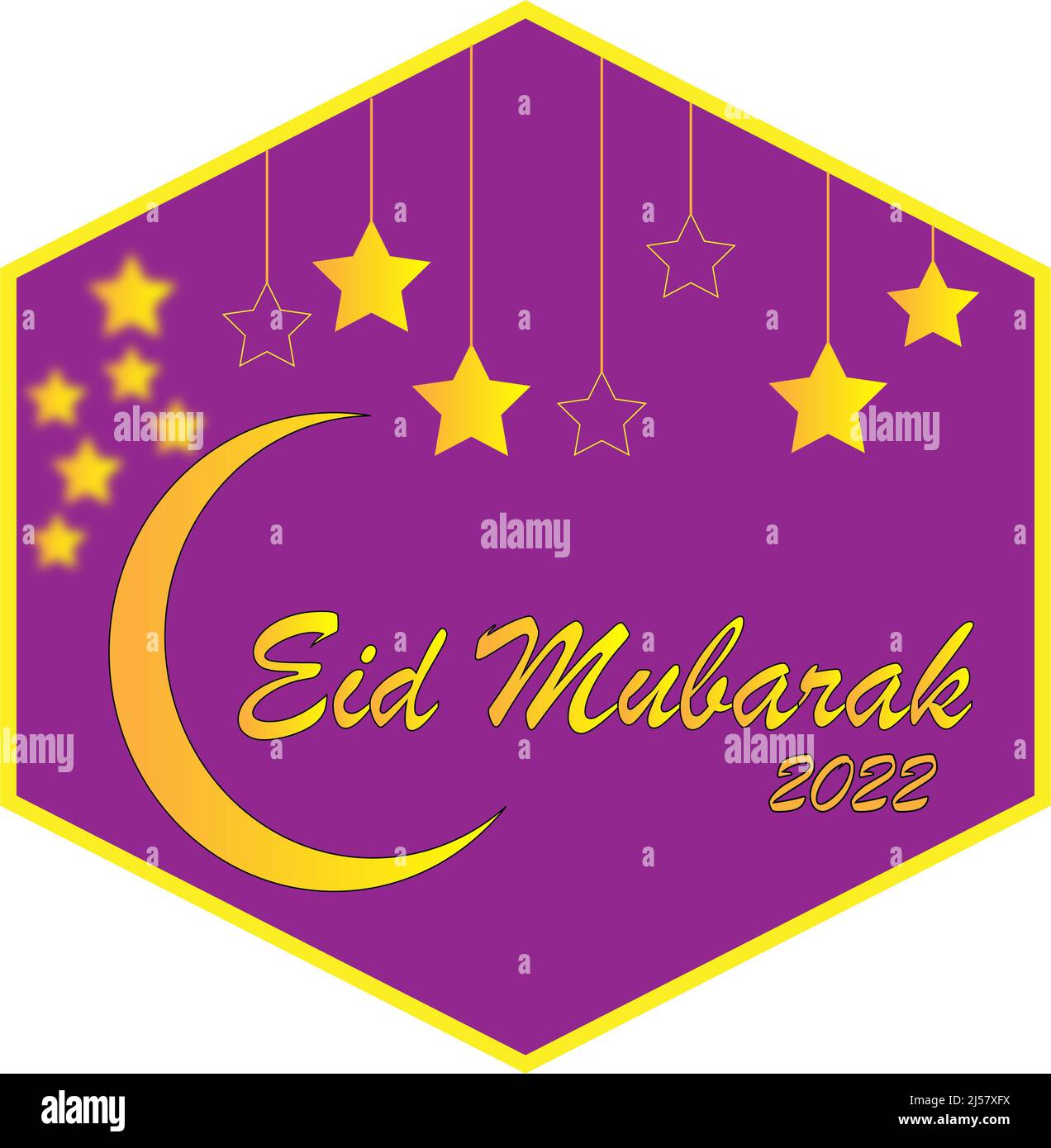 Eid Mubarak greeting Card Illustration, Ramadan Kareem Ramazan cartoon vector Wishing for Islamic festival for banner, poster, background, flyer, illu Stock Photo