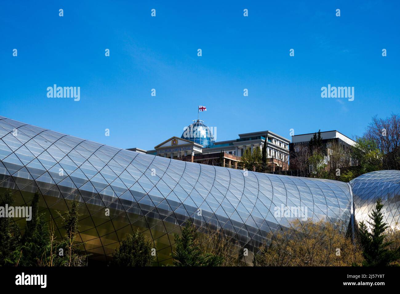 Georgia/Tbilisi: State Palace of Ceremonies and Rike Concert Hall Stock Photo