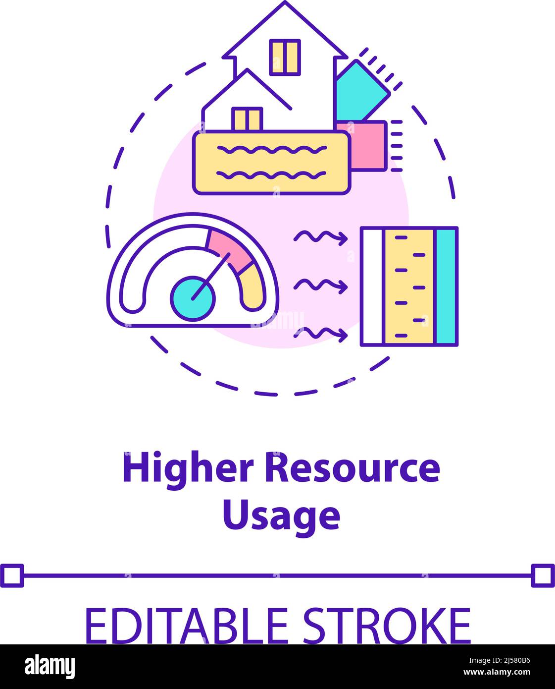 Higher resource usage concept icon Stock Vector Image & Art Alamy