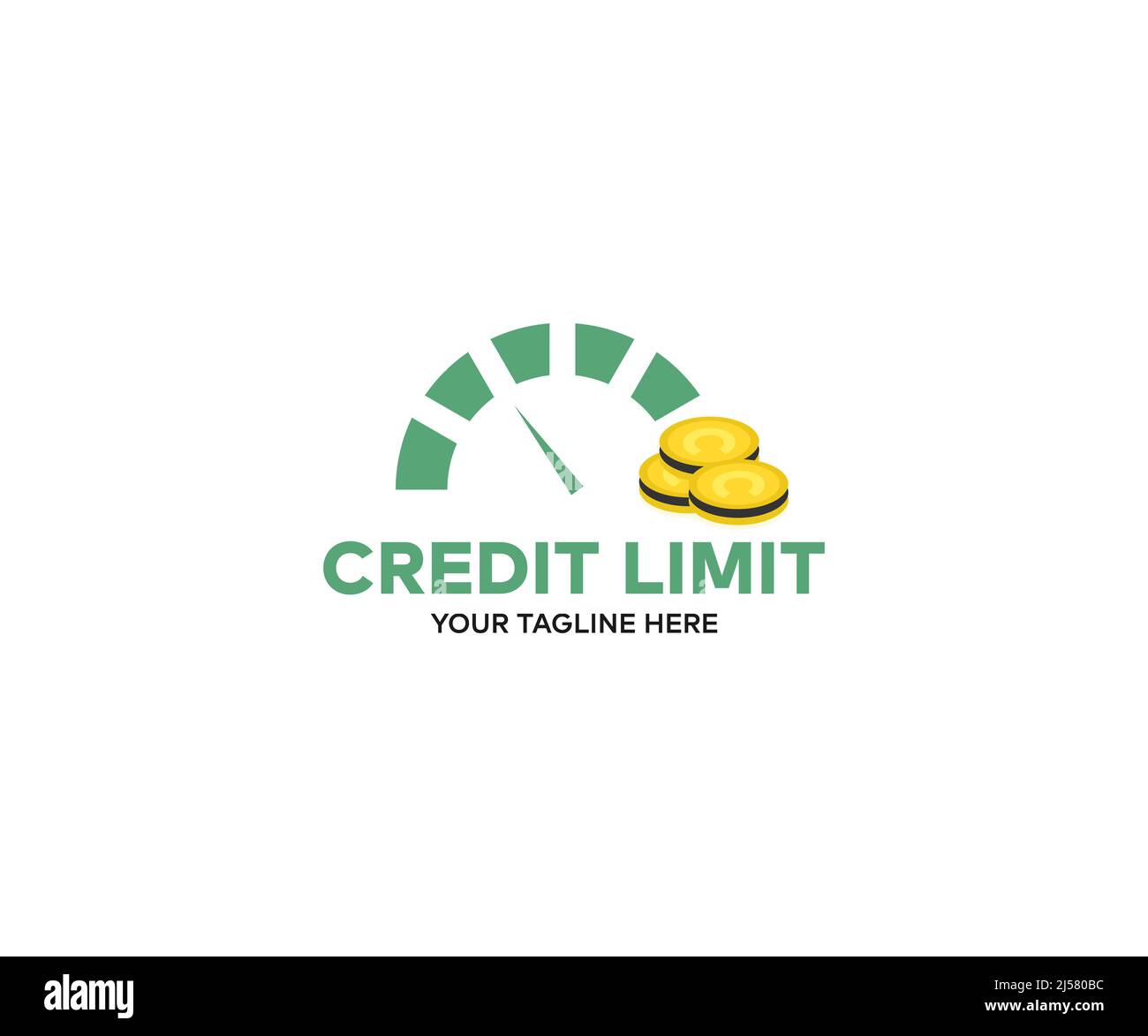 Credit Limit concept logo design. Bank finance and money concept vector