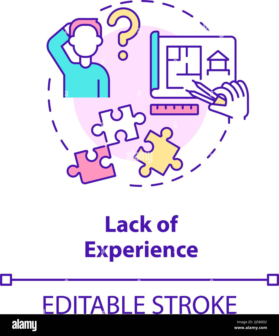 lack-of-experience-concept-icon-stock-vector-image-art-alamy