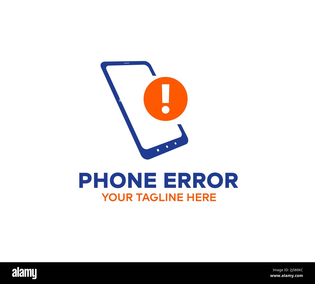 Error, info message on smartphone logo design. System error vector design and illustration. Stock Vector