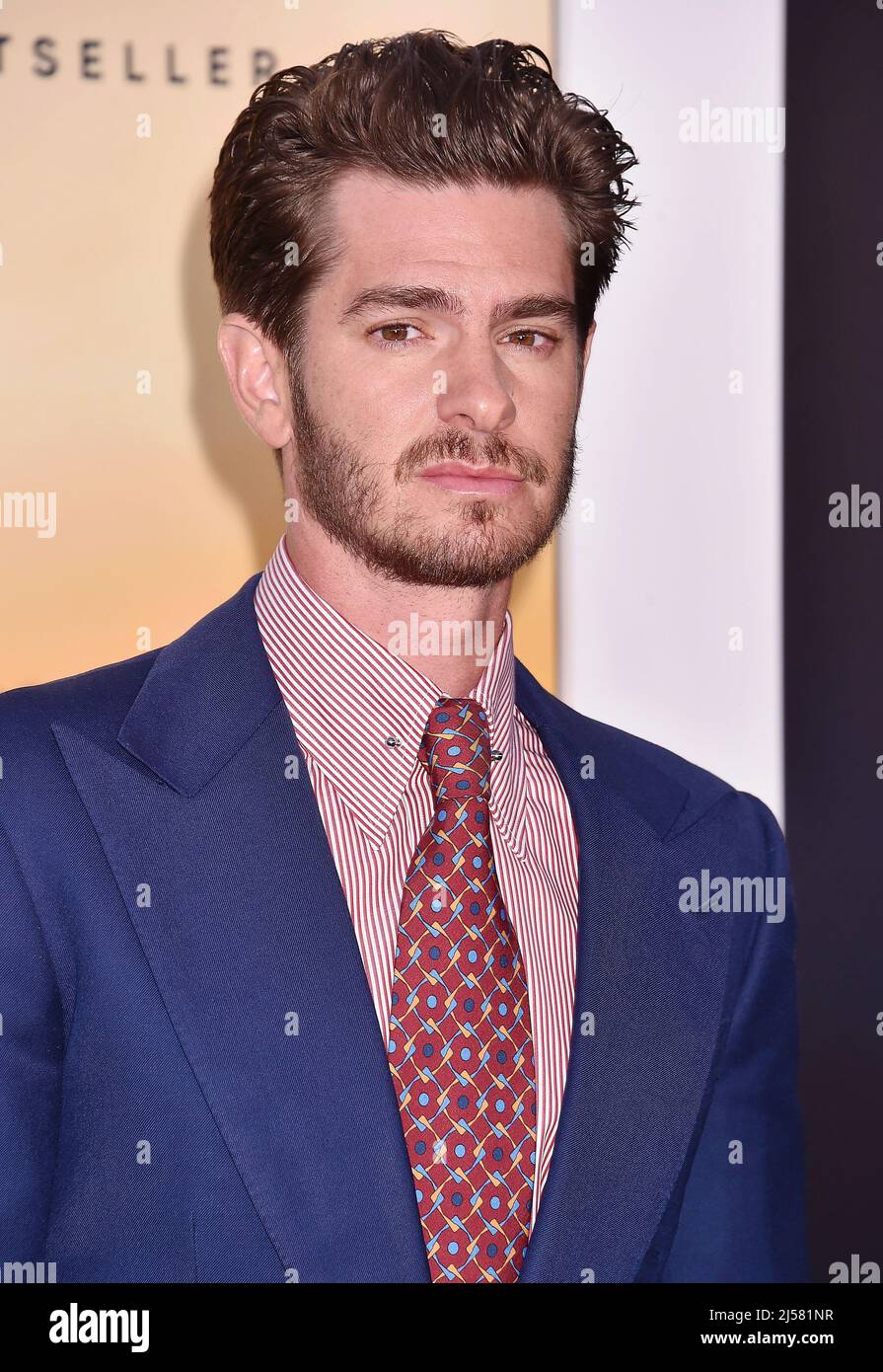 HOLLYWOOD, CA - APRIL 20: Andrew Garfield attends Premiere Of FX's "Under The Banner Of Heaven" at The Hollywood Athletic Club on April 20, 2022 in Ho Stock Photo