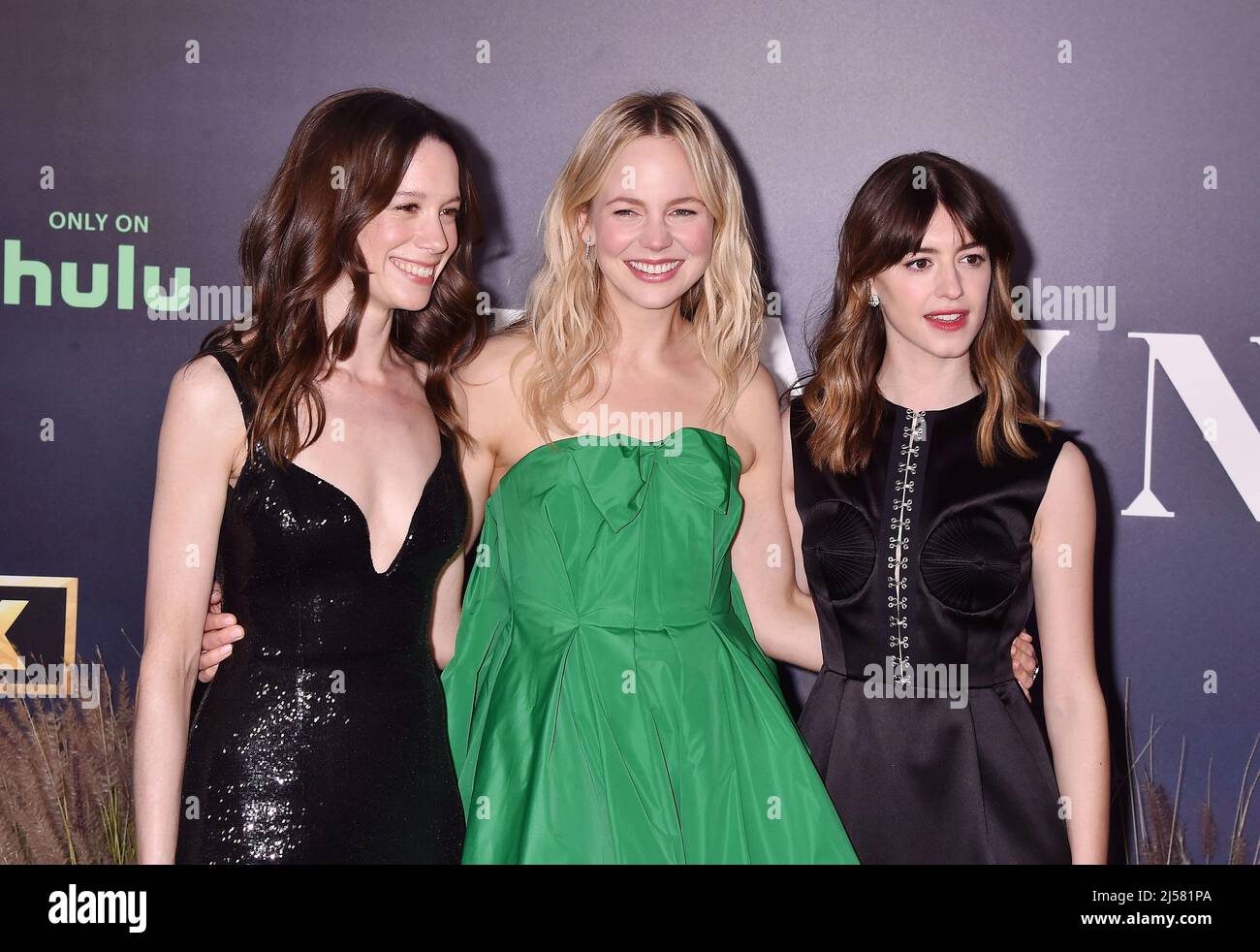 HOLLYWOOD, CA - APRIL 20: (L-R) Chloe Pirrie, Adelaide Clemens and
