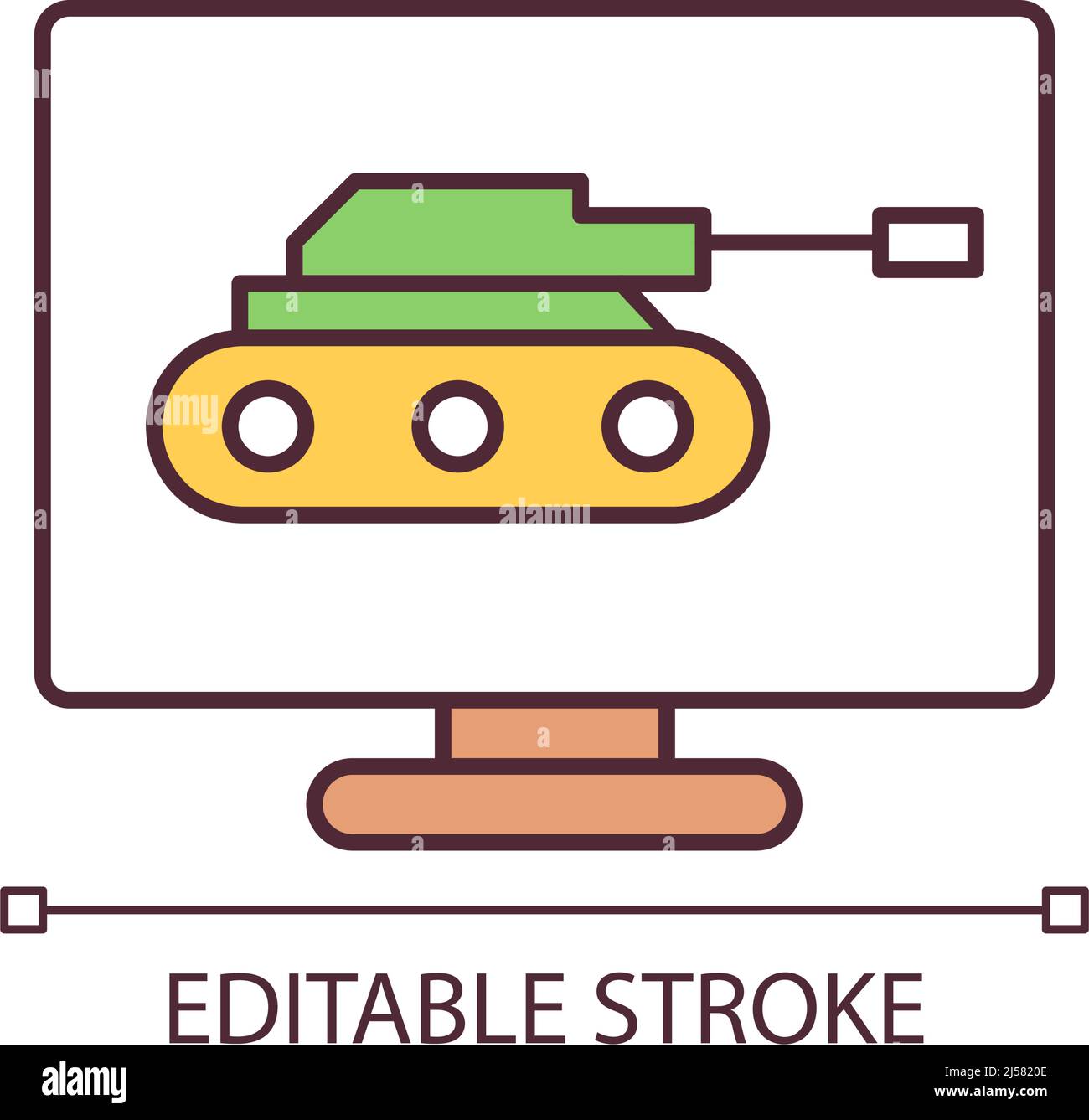 Watching news about war actions RGB color icon Stock Vector Image & Art ...