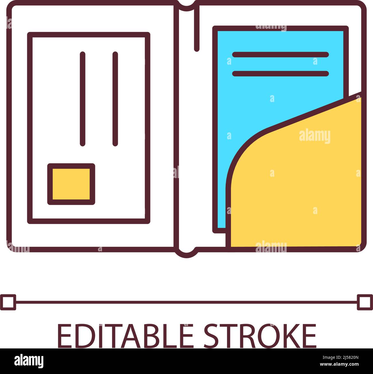 Holder with personal ID cards RGB color icon Stock Vector Image & Art