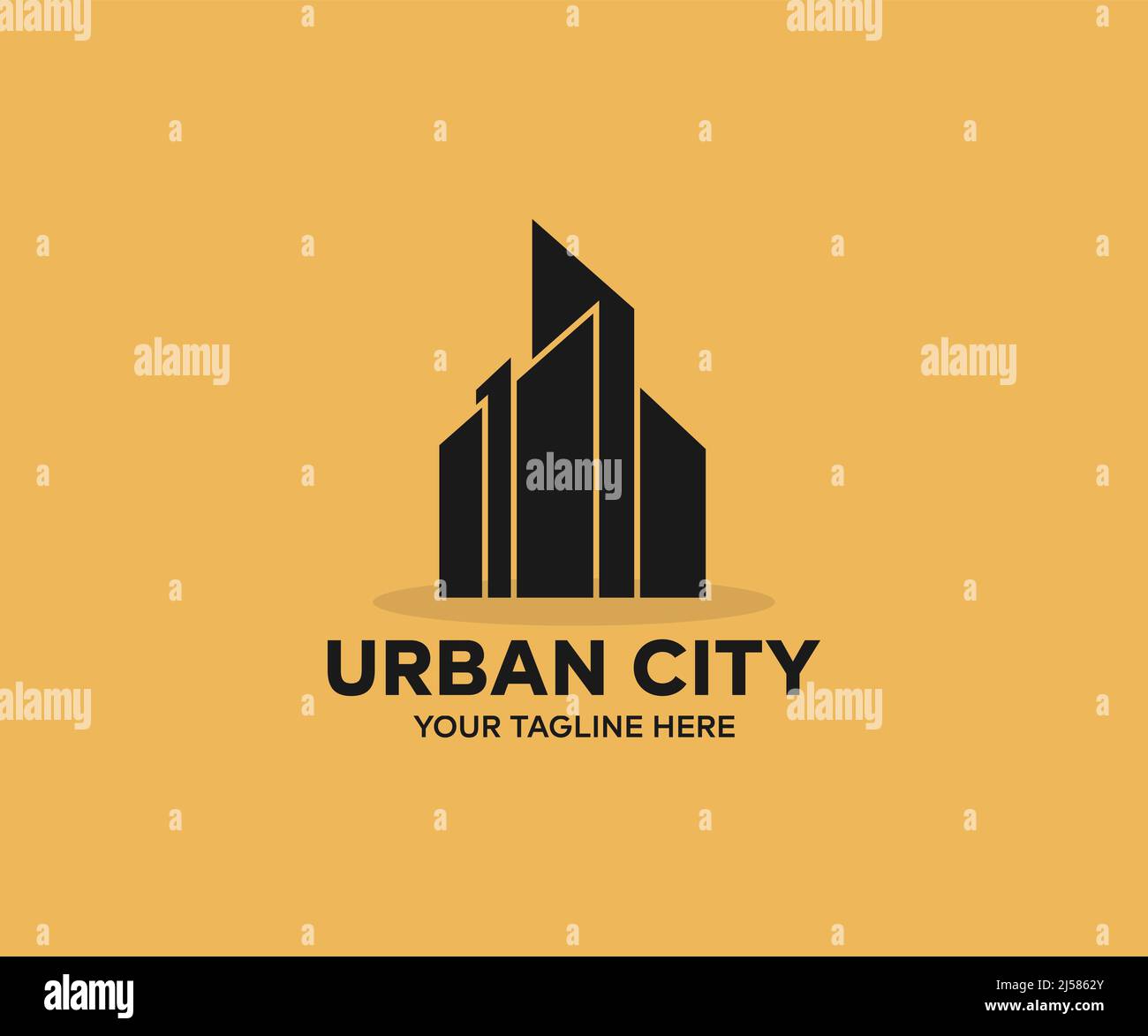 Building and urban logo design. City scene, real estate and property development. Innovative architecture and engineering concept vector design. Stock Vector