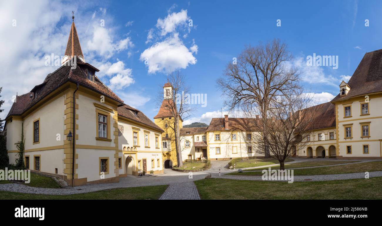 Abteihof, Stift Goess, ehemaliges Kloster der Benediktinerinnen, Leoben,  Steiermark, Oesterreich Stock Photo - Alamy