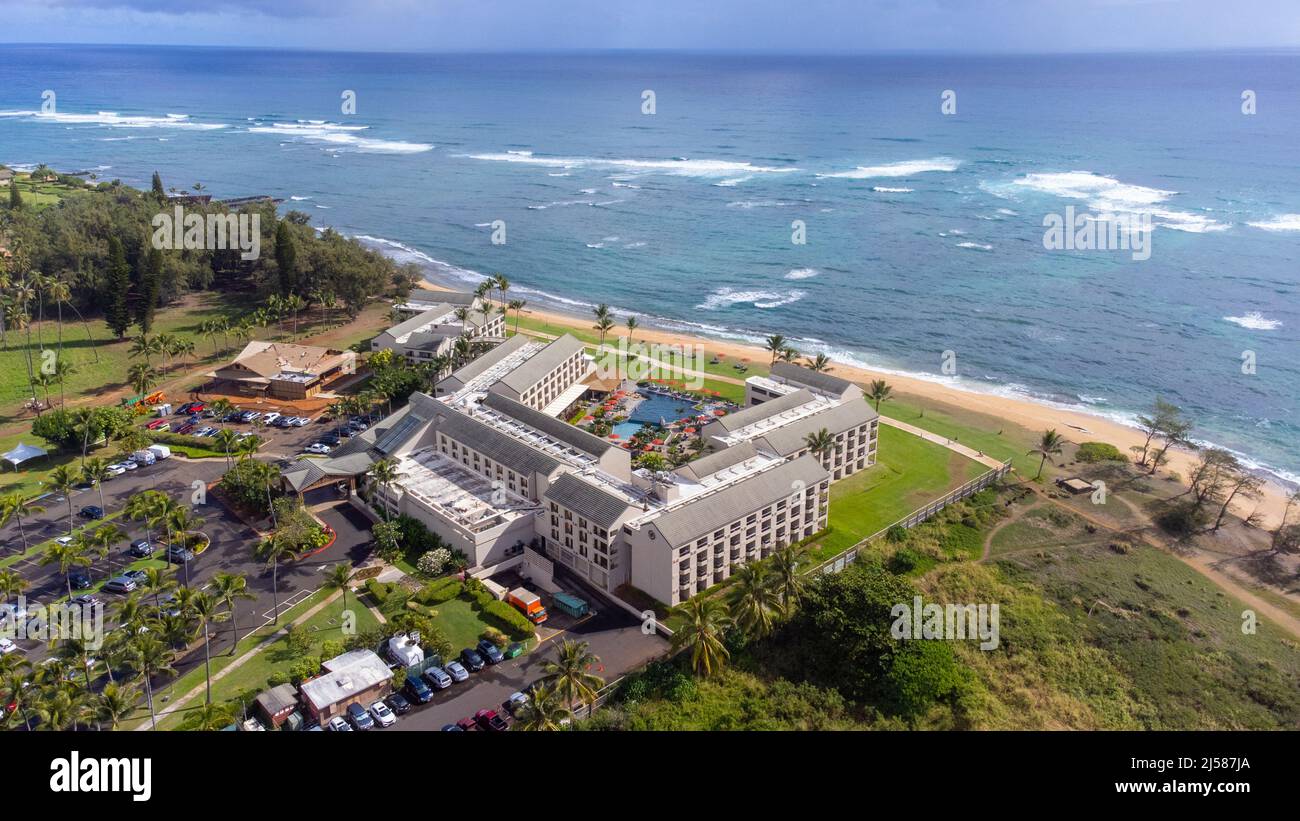 Sheraton Kauai Coconut Beach Resort, Kapaʻa, Hawaii, USA Stock Photo