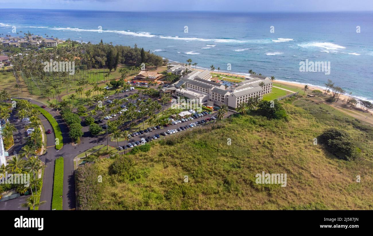 Sheraton Kauai Coconut Beach Resort, Kapaʻa, Hawaii, USA Stock Photo