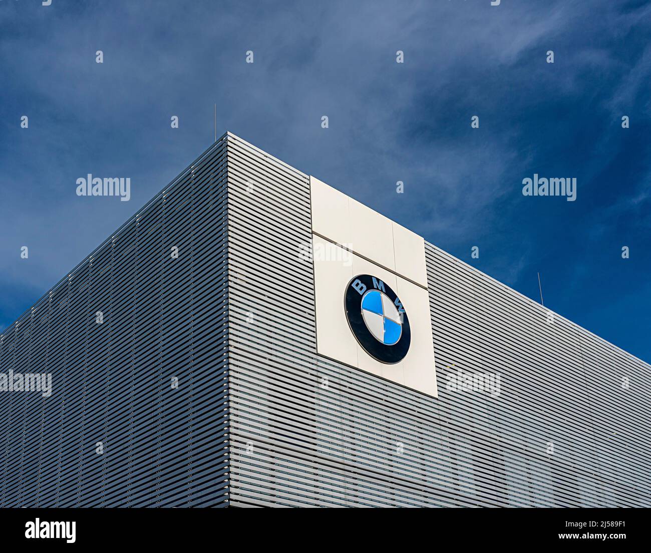 Architecture of the BMW headquarters on Kaiserdamm, Berlin, Germany Stock Photo