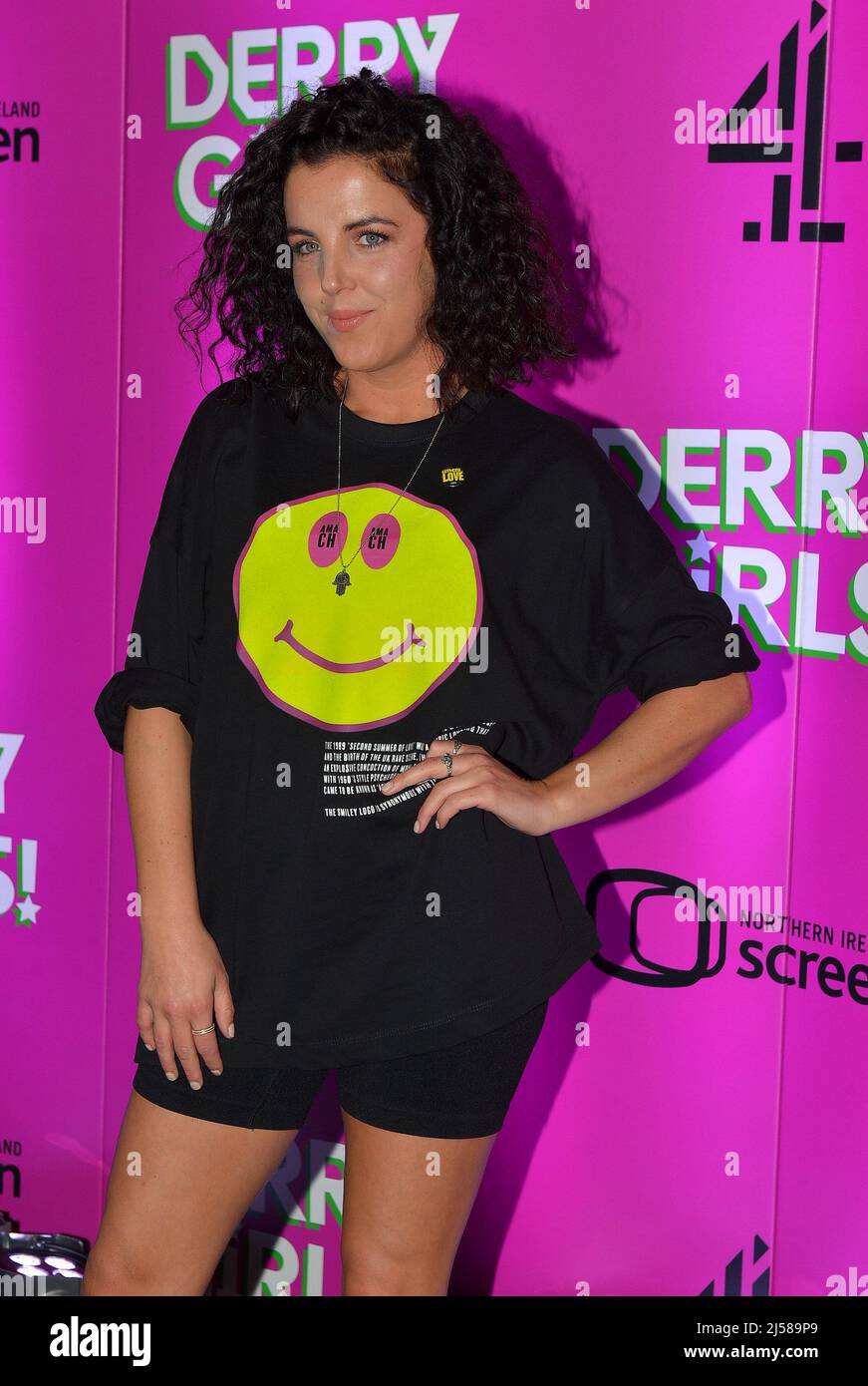 Actor Jamie-Lee O'Donnell attends the premiere of Derry Girls Season 3 in Derry, Londonderry, Northern Ireland, 7 April 2022. ©George Sweeney / Alamy Stock Photo Stock Photo