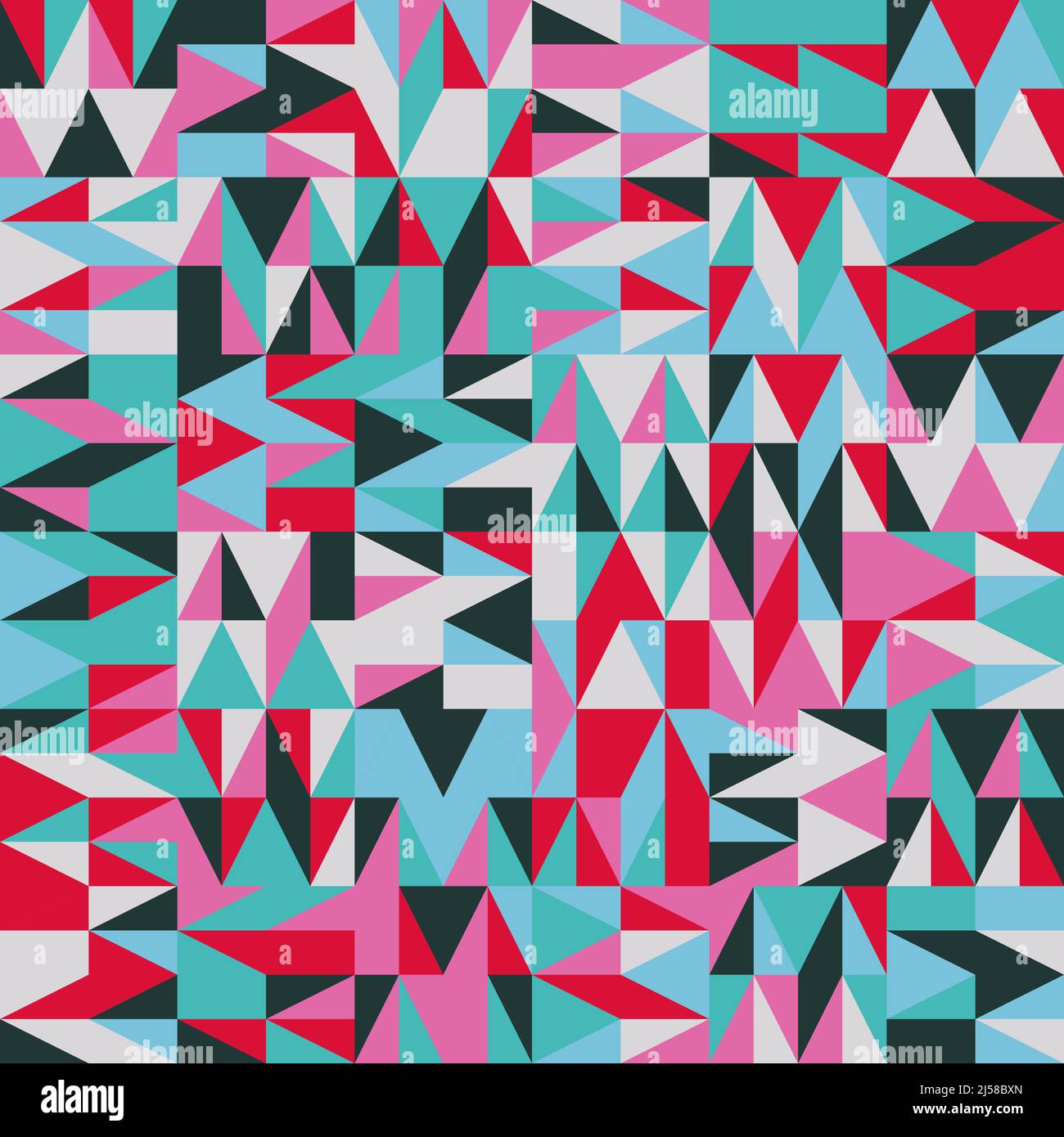 Modern mosaic pattern art made with abstract geometric shapes and ...