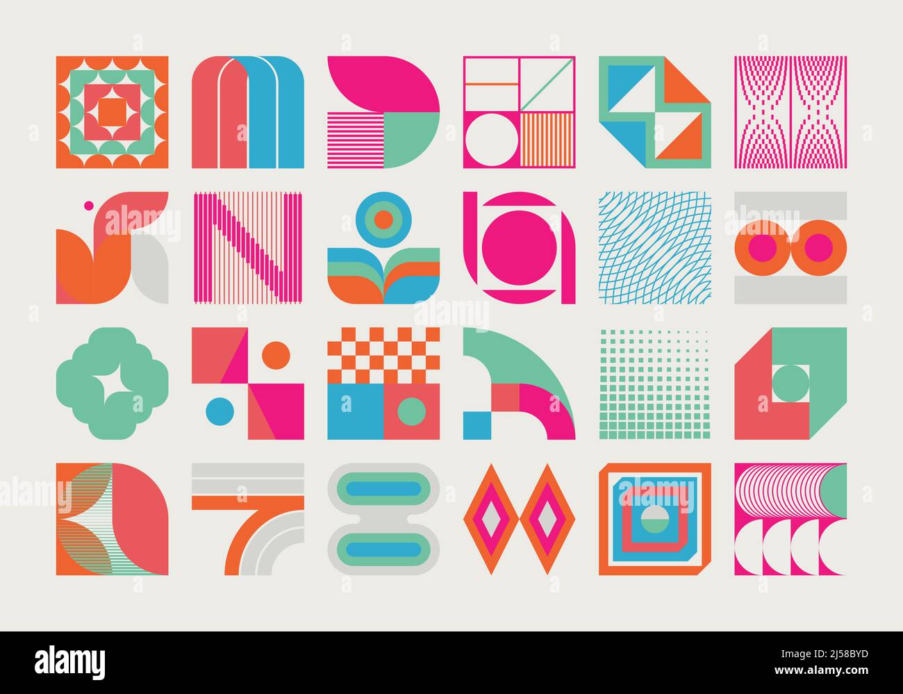 Logo modernism aesthetics vector abstract shapes collection Logo modernism aesthetics vector abstract shapes collection