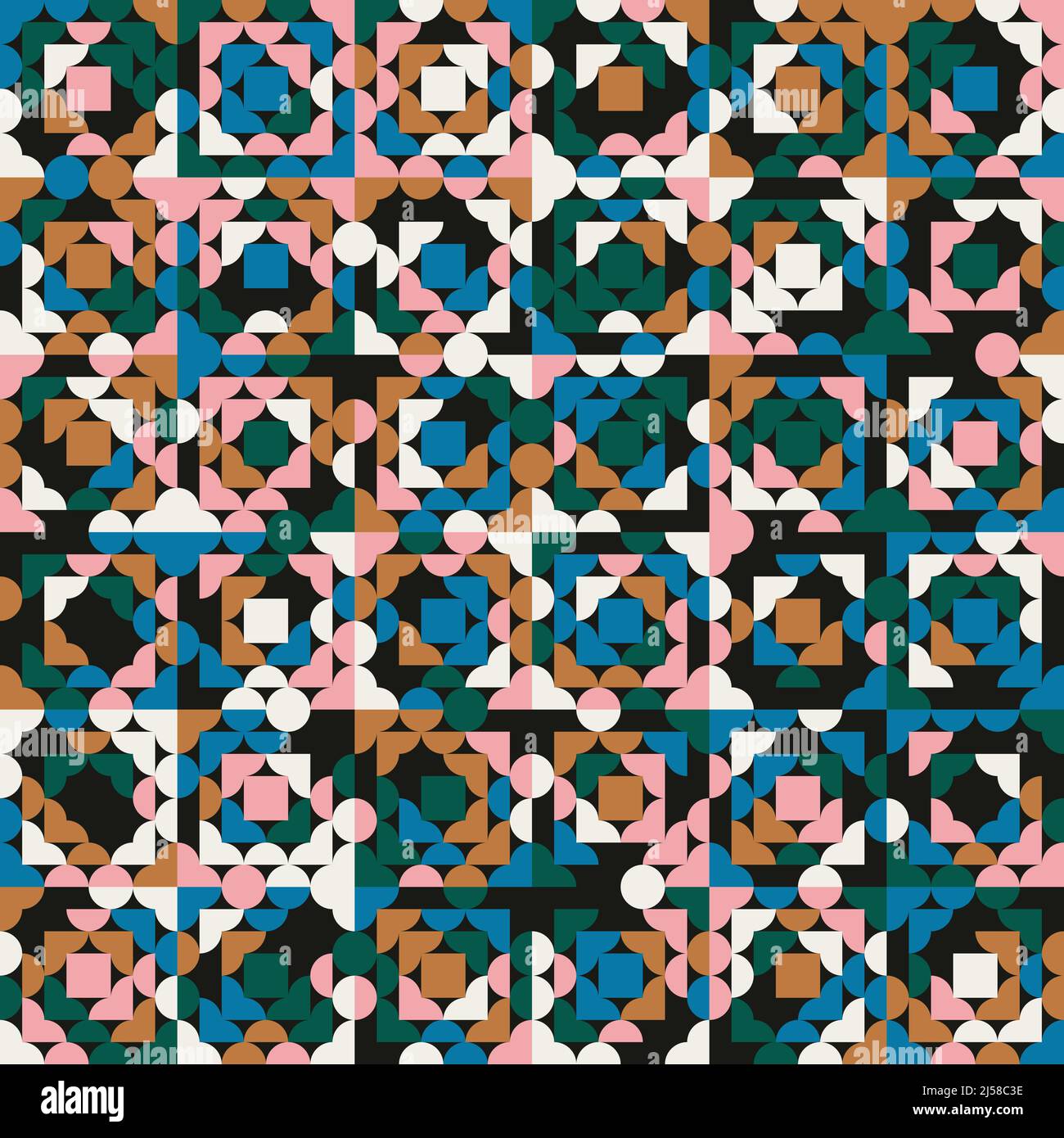 Colorful abstract vector pattern artwork made with various geometric ...