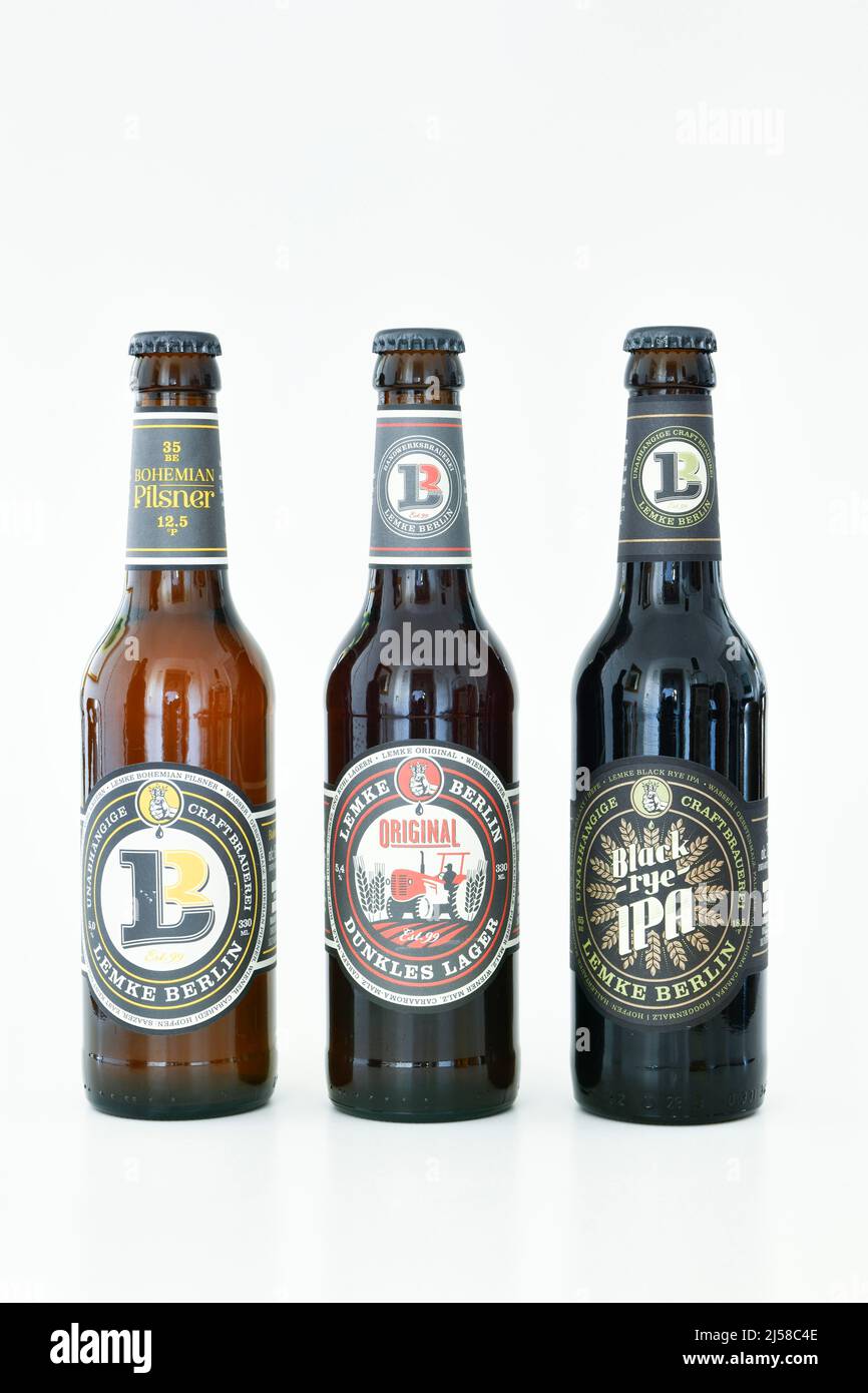 Bottles Lemke Craft Beer Stock Photo
