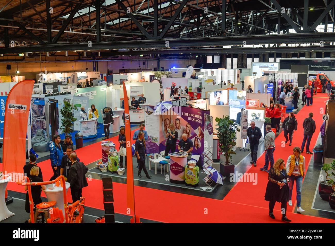 Job Fair, Arena, Eichenstrasse, Treptow, TreptowKoepenick, Berlin, Germany Stock Photo Alamy