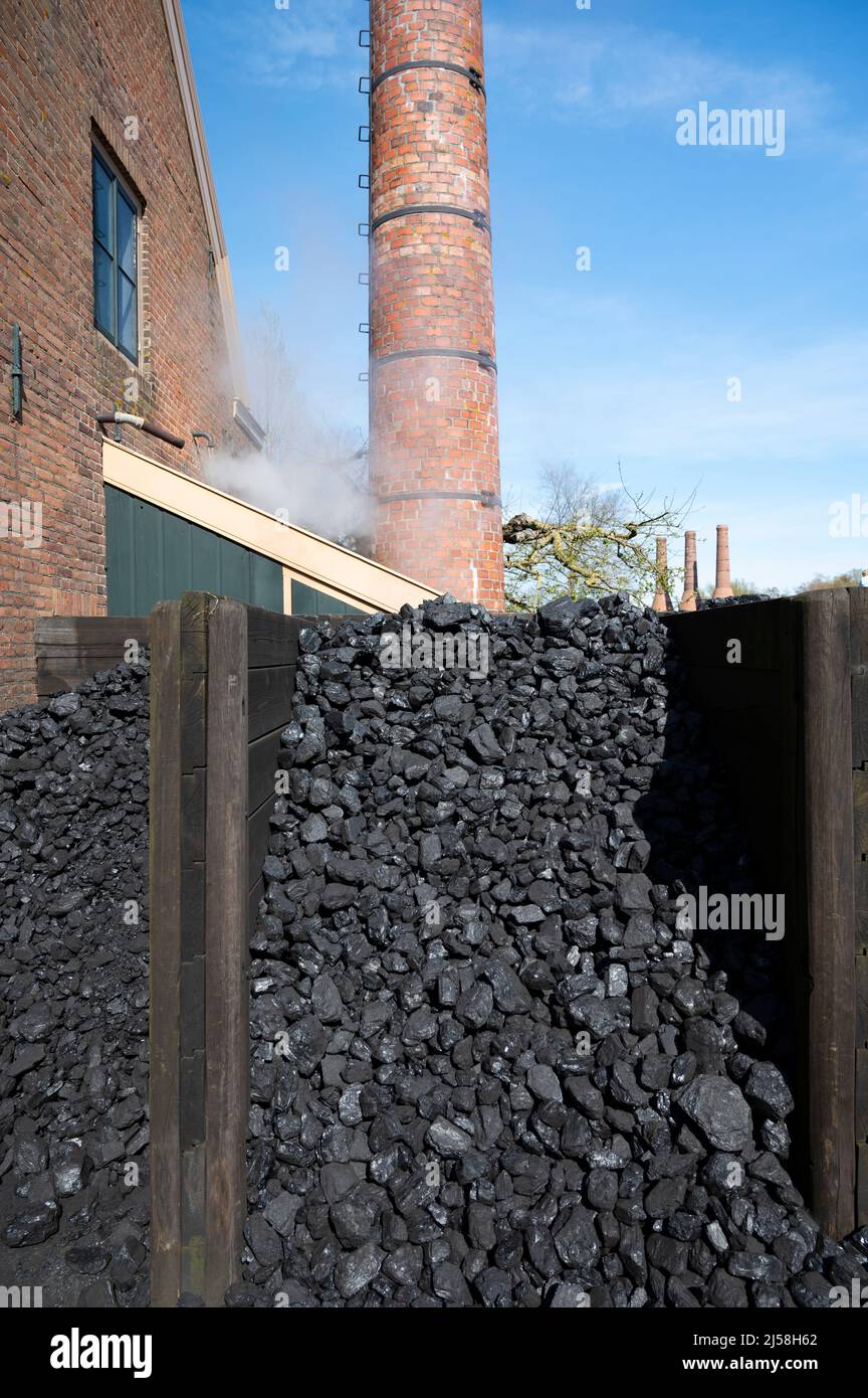 Oldfashioned, nonenvironmental heating fuel, black rock coal for use