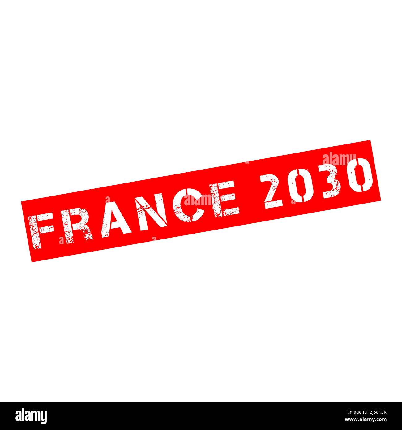 Rubber stamp with text France 2030 Stock Photo