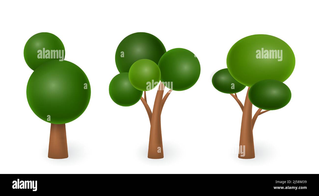 Set of trees Stock Vector Image & Art - Alamy