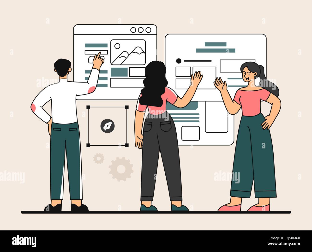 Web designer concept Stock Vector