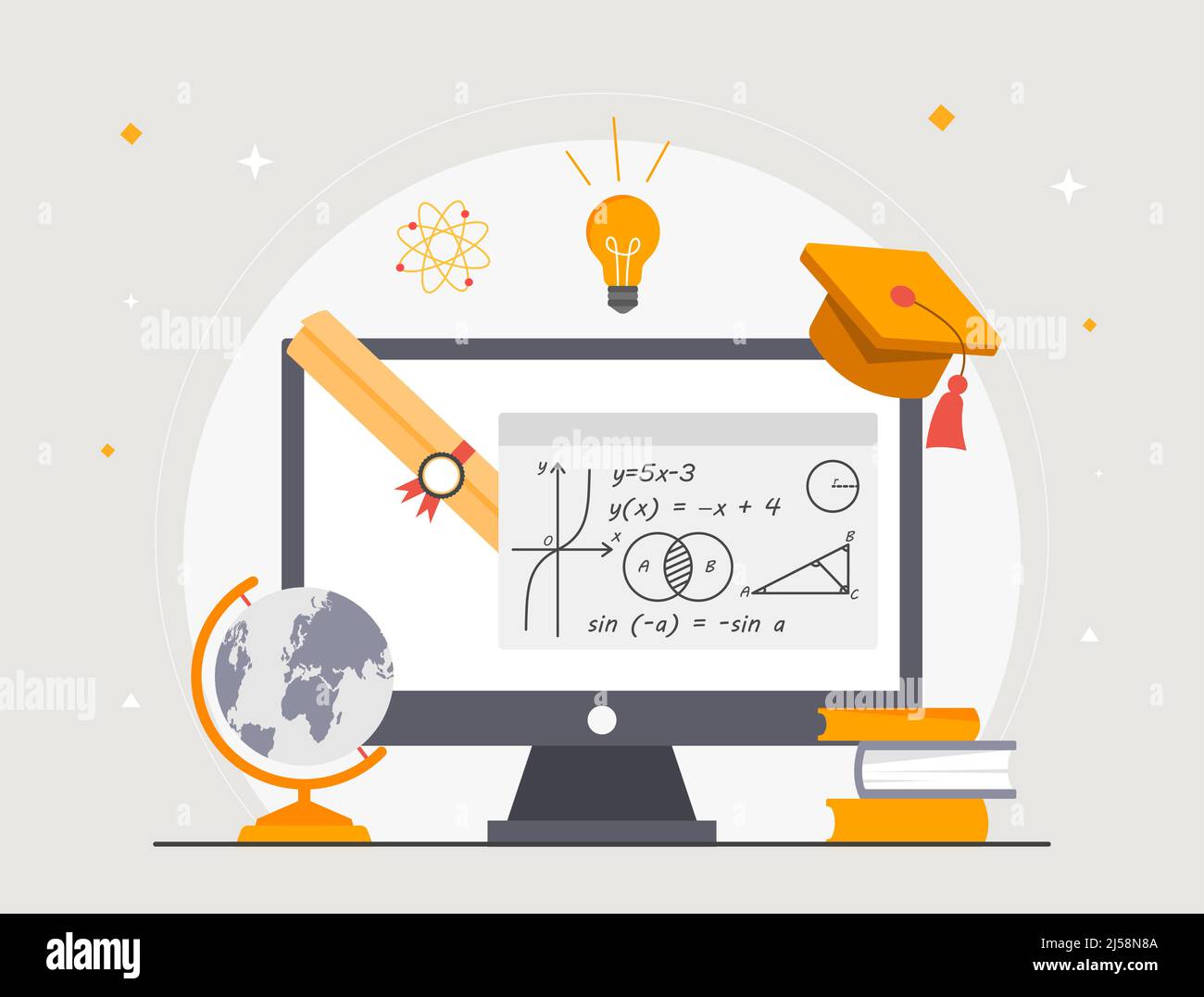 Online education concept Stock Vector Image & Art - Alamy