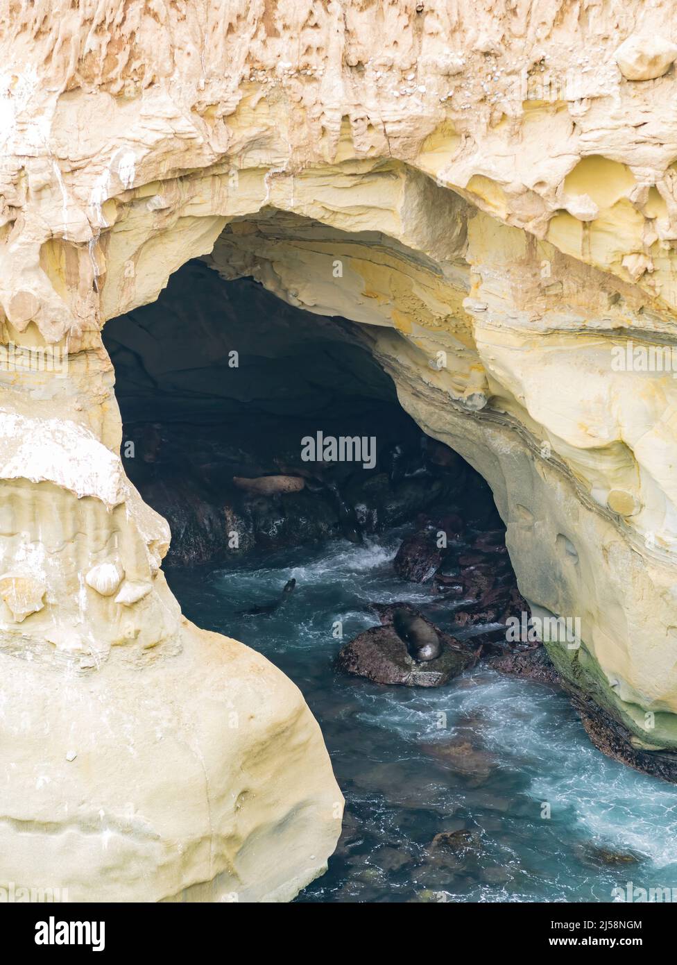 Overcast view of the famous La Jolla Cove at San Diego, California Stock Photo Alamy