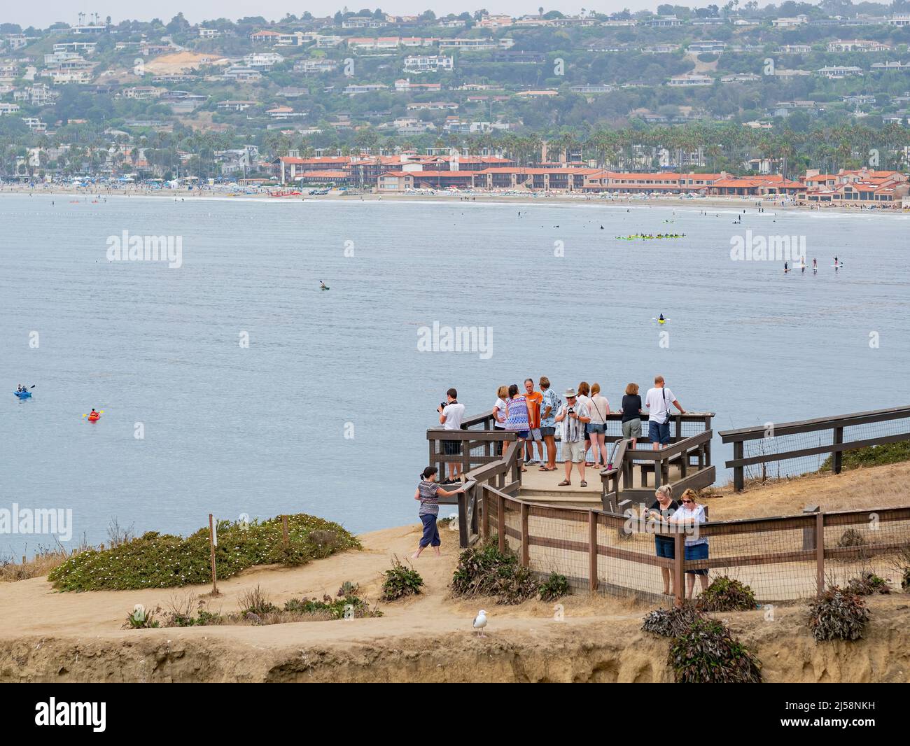 San Diego, AUG 2 2014 - Hiking trail of the famous La Jolla Cove Stock Photo