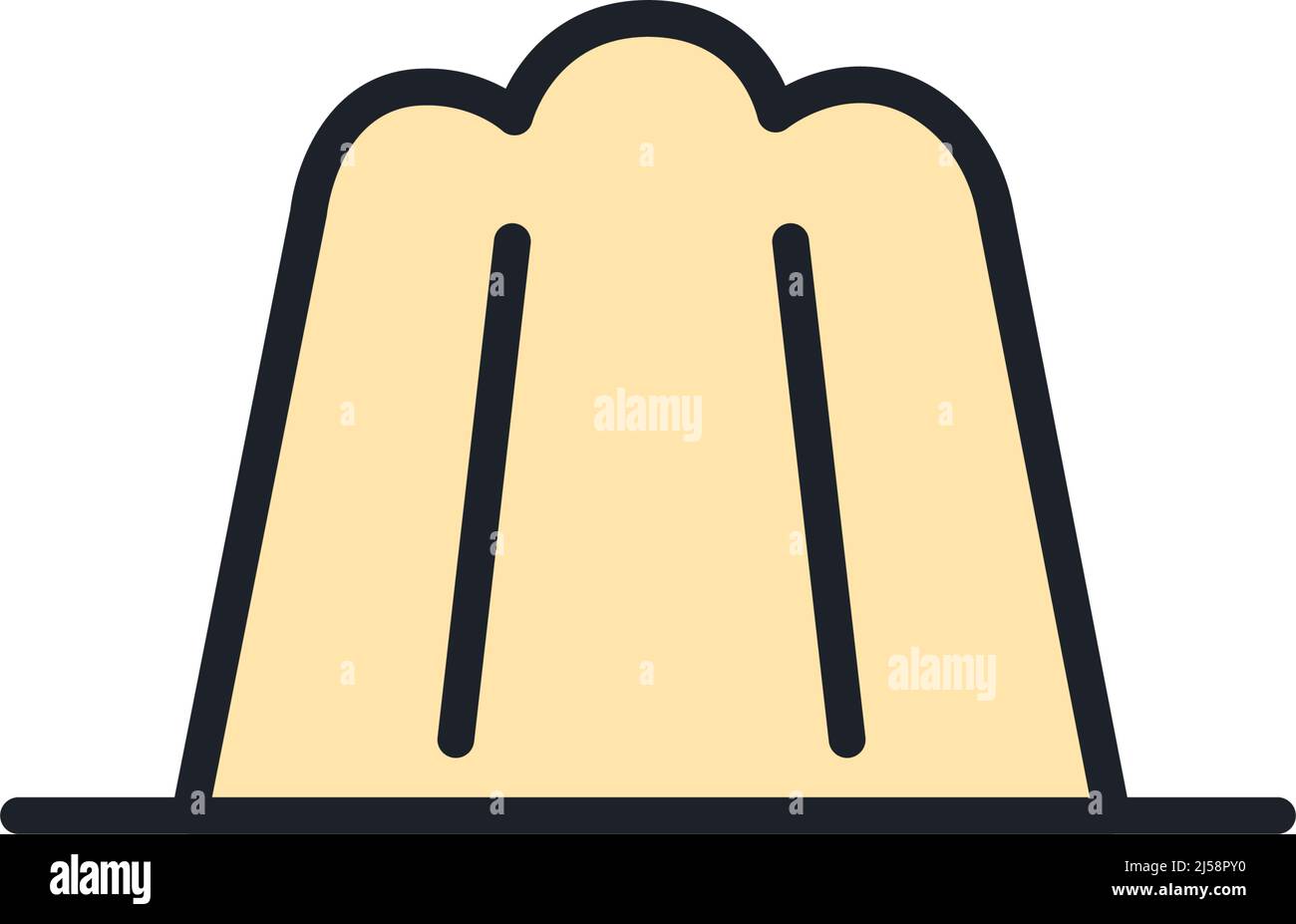 Pudding icon. Sweet desserts and pastry isolated line color icons Stock ...