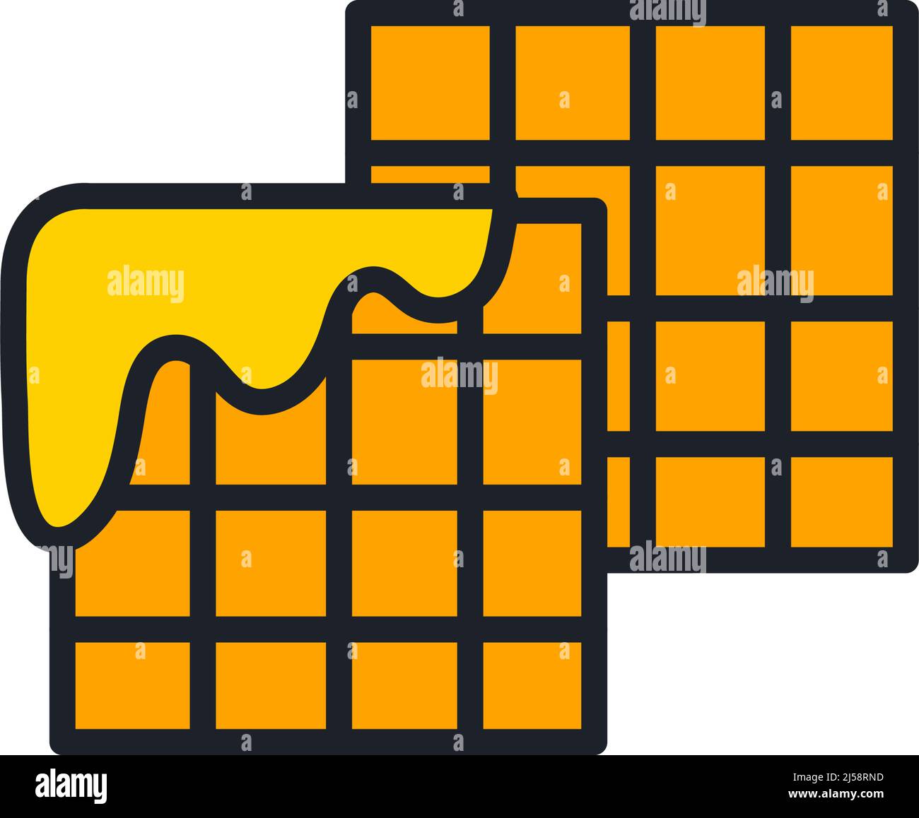 Belgian waffle Stock Vector Images - Alamy