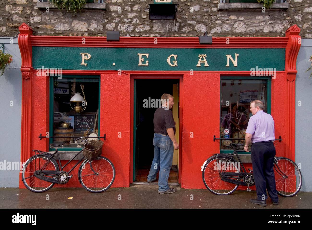 P.Egan Traditional Irish bar in Moate, County Westmeath, Iteland Stock