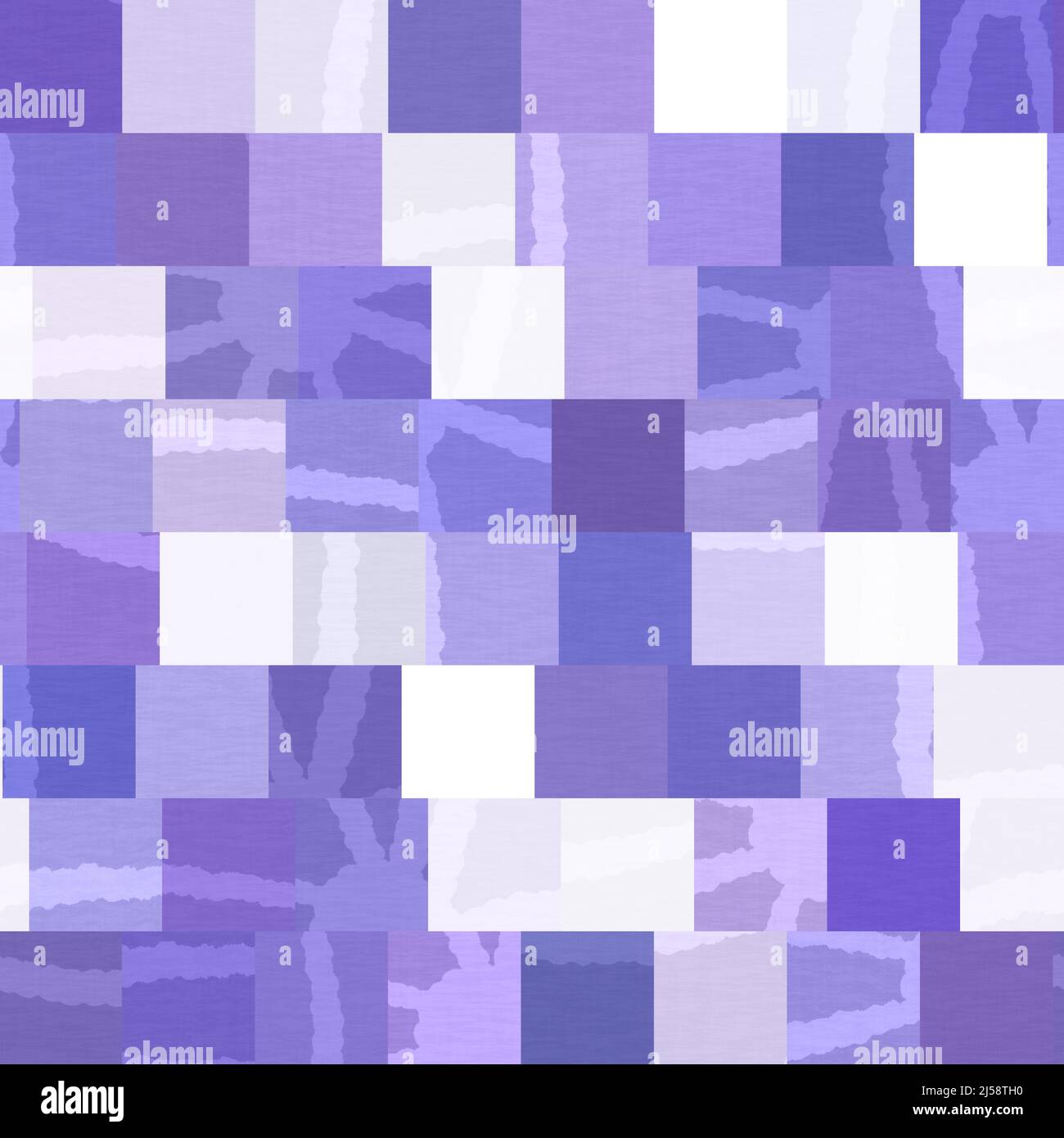 Random patchwork purple mosaic pixel grid seamless pattern. Modern ...