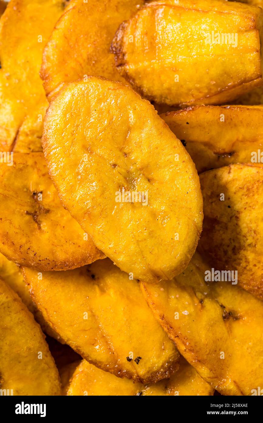 Homemade Deep Fried Plantains with Salt and Pepper Stock Photo Alamy