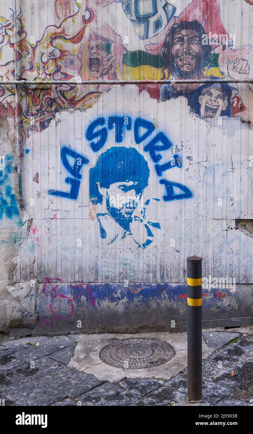 Street art Naples Italy Stock Photo