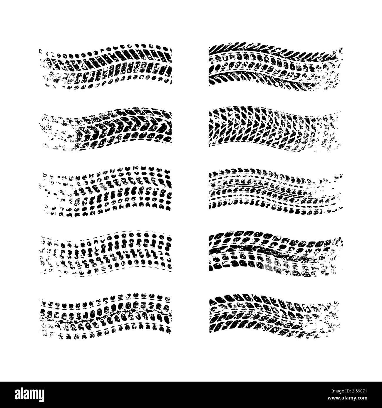 Tire tracks grunge round corners set four Stock Vector Image & Art Alamy