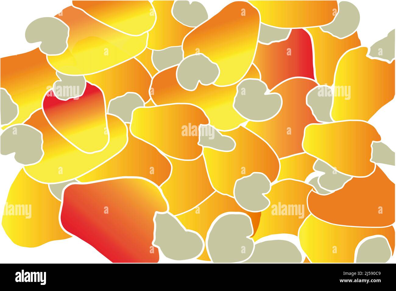 Cashew fruit design background pattern. Stock Photo