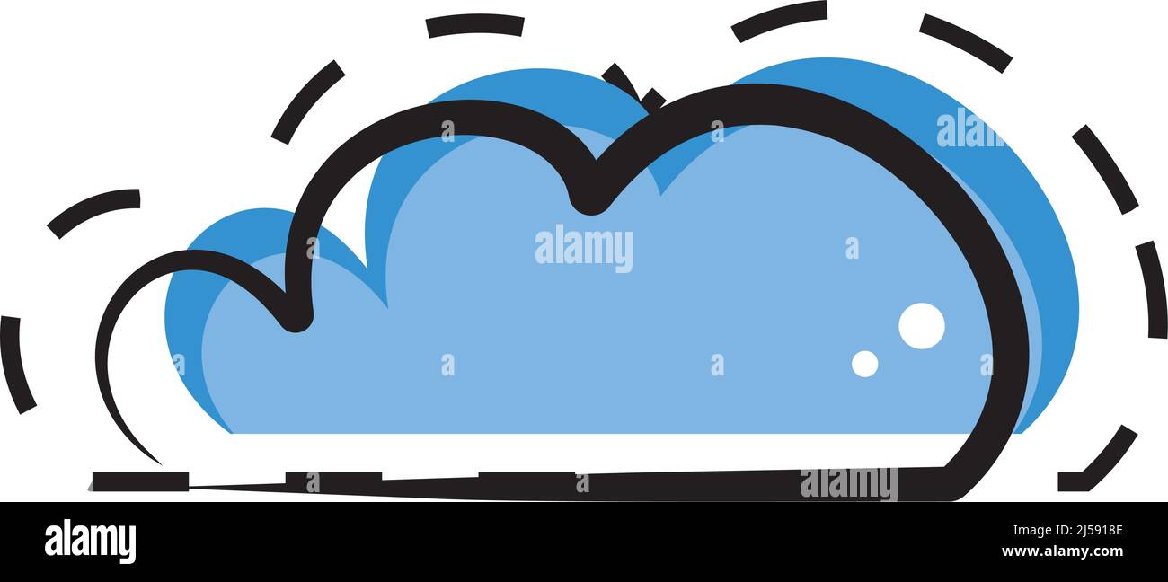 Isolated sketch of a cloud Weather icon Vector Stock Vector Image & Art ...