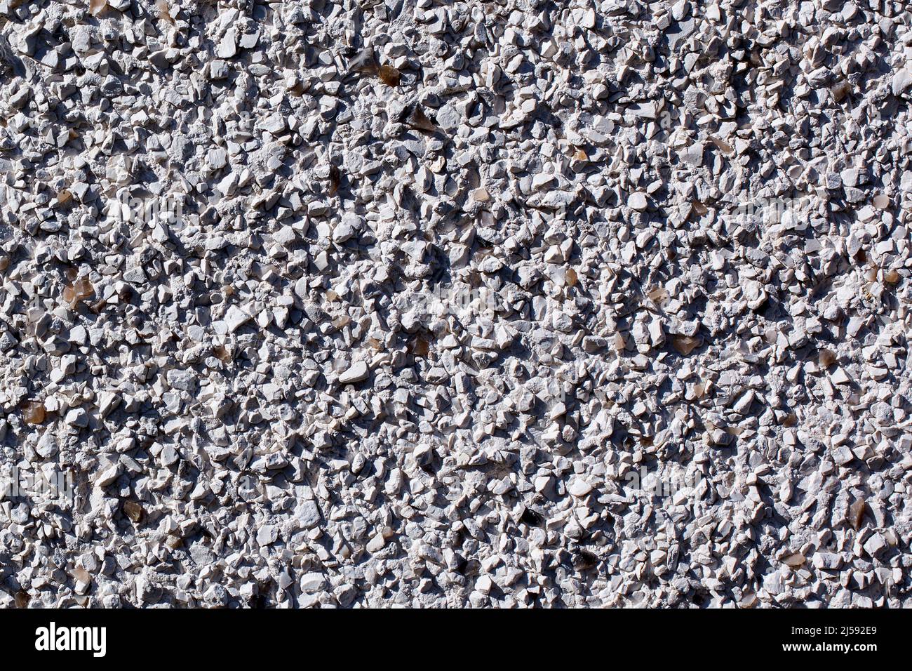 Closeup view of roughcast house wall for background Stock Photo