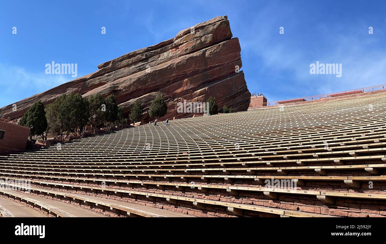 Red Rocks amphitheater in the morning Stock Photo