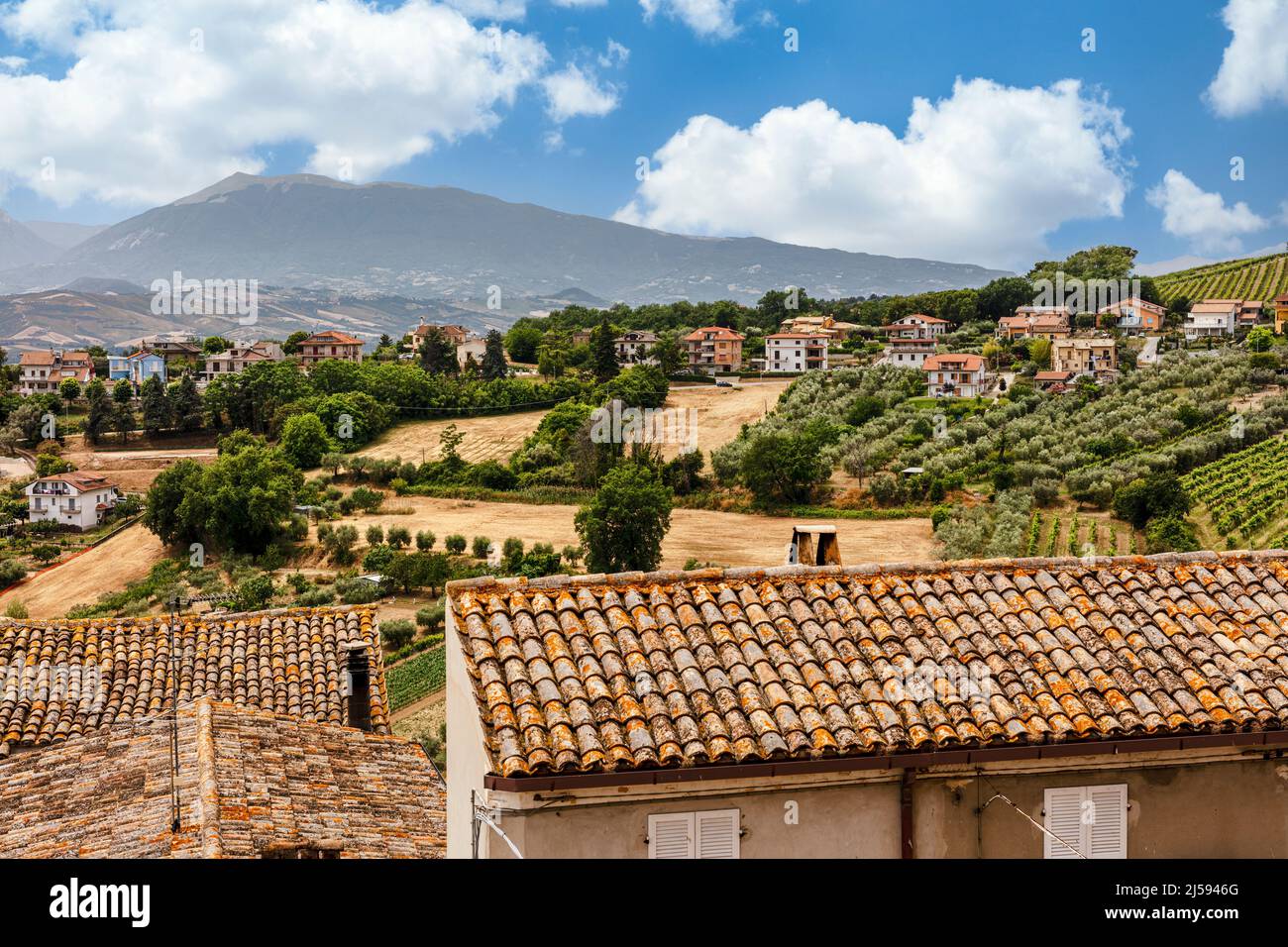 Landscape -Beautiful scene of Spinetoli-Italy Stock Photo