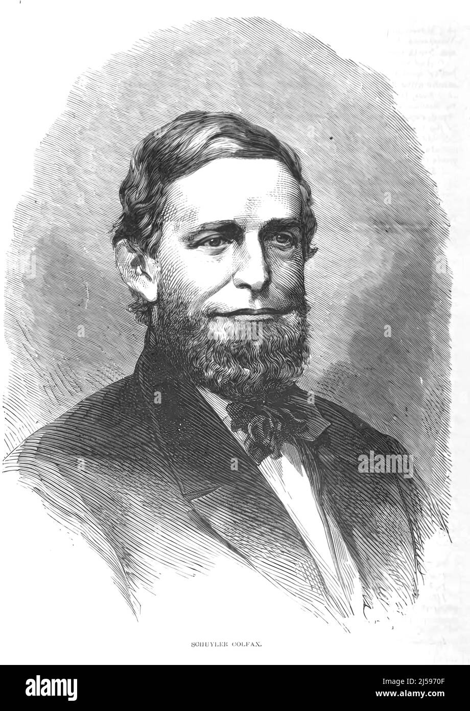 Portrait of Schuyler Colfax Jr., 17th vice president of the United
