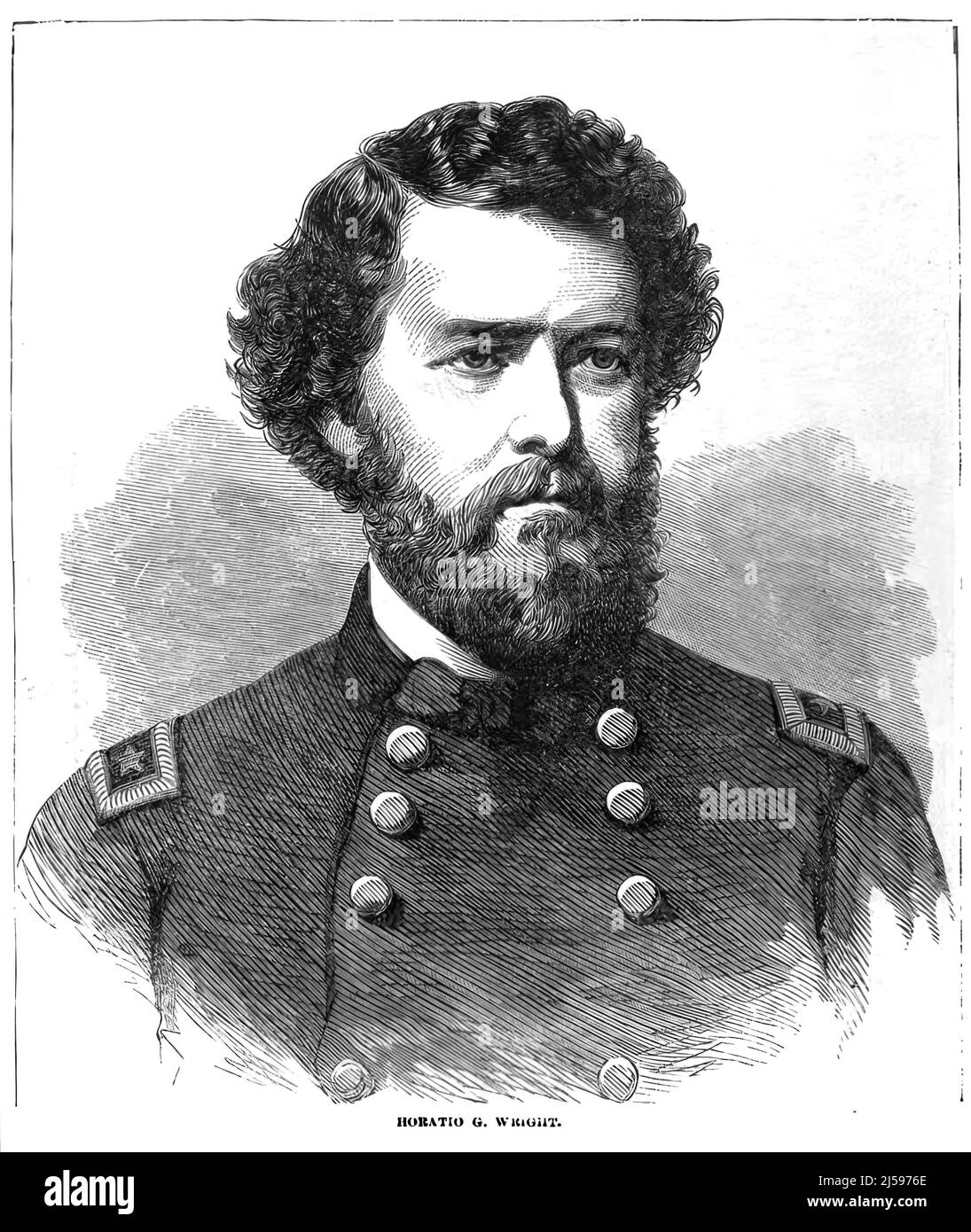 Portrait of Horatio Gouverneur Wright, Union Army Major General in the